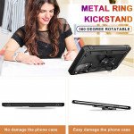 Wholesale Tech Armor Ring Stand Grip Case with Metal Plate for Samsung Galaxy A72 5G (Black)